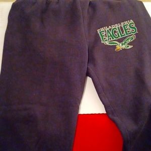 NFL EAGLES SWEATPANTS. Men's Xl. black 2 side pockets 50/50 cotton ,polyester